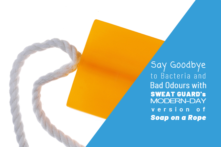 SWEAT GUARD's Soap on a Rope Antibacterial, Destroys Odour. SWEAT