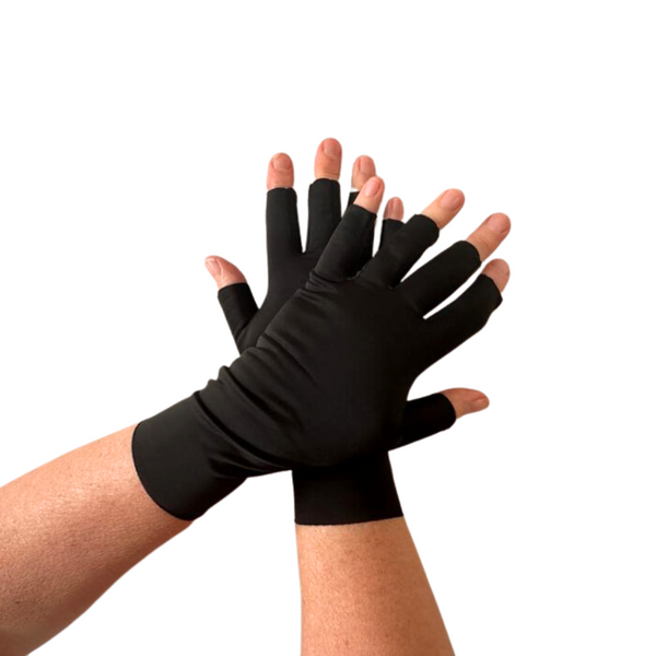 Lycra fingerless gloves deals